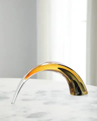 John-Richard Collection Hand-Blown Black and Amber Arch Sculpture I | Thumbnail 1 John-Richard Collection Hand-Blown Black and Amber Arch Sculpture I | Thumbnail 1