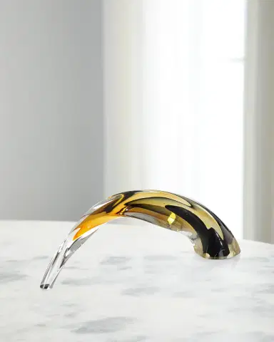 John-Richard Collection Hand-Blown Black And Amber Arch Sculpture II | Thumbnail 1 John-Richard Collection Hand-Blown Black And Amber Arch Sculpture II | Thumbnail 1