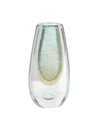John-Richard Collection Gold-Flecked Blue Handblown Glass Vase II | Thumbnail 1 John-Richard Collection Gold-Flecked Blue Handblown Glass Vase II | Thumbnail 1