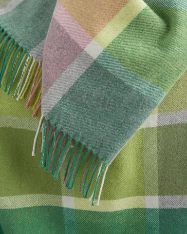 Designers Guild Bridgeport Lime Throw Blanket | Thumbnail 3 Designers Guild Bridgeport Lime Throw Blanket | Thumbnail 3