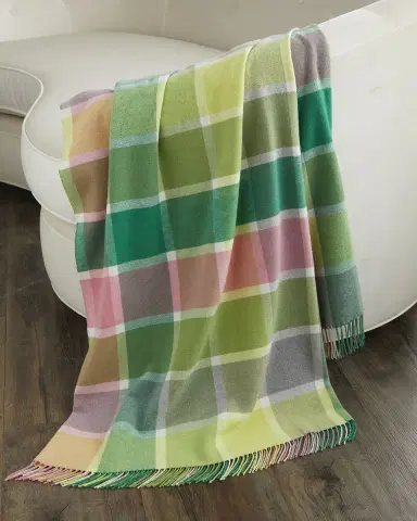 Designers Guild Bridgeport Lime Throw Blanket | Thumbnail 1 Designers Guild Bridgeport Lime Throw Blanket | Thumbnail 1