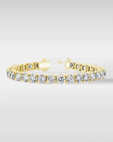 Neiman Marcus Diamonds x Danielle Klein 18K Gold Round-Cut Diamond Buttercup Tennis Bracelet, 12.00tcw, 7"L | Thumbnail 2 Neiman Marcus Diamonds x Danielle Klein 18K Gold Round-Cut Diamond Buttercup Tennis Bracelet, 12.00tcw, 7"L | Thumbnail 2