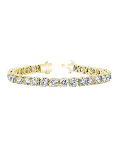 Neiman Marcus Diamonds x Danielle Klein 18K Gold Round-Cut Diamond Buttercup Tennis Bracelet, 12.00tcw, 7"L | Thumbnail 1 Neiman Marcus Diamonds x Danielle Klein 18K Gold Round-Cut Diamond Buttercup Tennis Bracelet, 12.00tcw, 7"L | Thumbnail 1