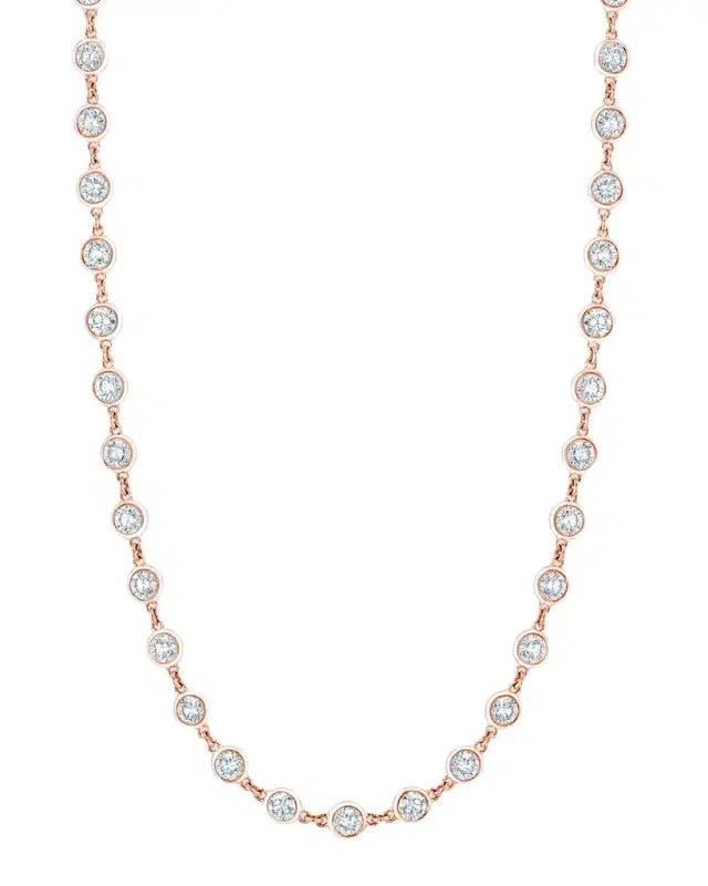18K Gold Diamond by the Yard Chain Necklace, 16", 10.45tcw 18K Gold Diamond by the Yard Chain Necklace, 16", 10.45tcw