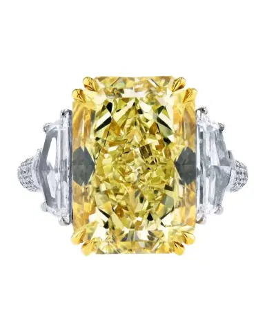 Neiman Marcus Diamonds Yellow Radiant Cut Diamond Ring, 12.66tcw (Size 6.5) | Thumbnail 1 Neiman Marcus Diamonds Yellow Radiant Cut Diamond Ring, 12.66tcw (Size 6.5) | Thumbnail 1