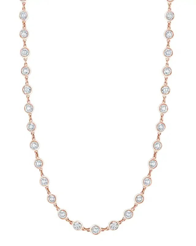 18K Gold Diamond by the Yard Chain Necklace 18K Gold Diamond by the Yard Chain Necklace