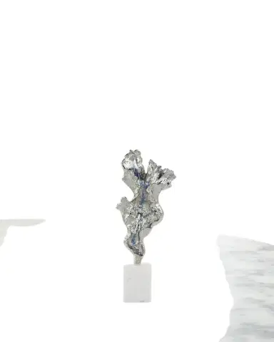 John-Richard Collection Gleaming Leaf Sculpture on Marble Base, Small | Thumbnail 1 John-Richard Collection Gleaming Leaf Sculpture on Marble Base, Small | Thumbnail 1