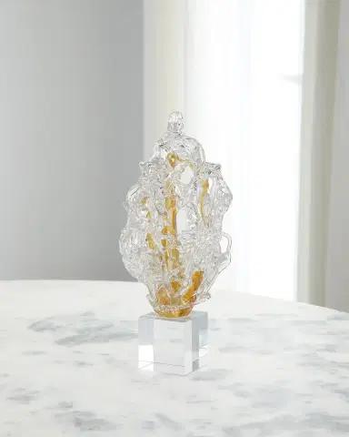 John-Richard Collection Frozen Flame Sculpture on Crystal Base, Small | Thumbnail 2 John-Richard Collection Frozen Flame Sculpture on Crystal Base, Small | Thumbnail 2