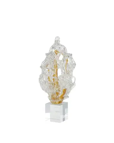 John-Richard Collection Frozen Flame Sculpture on Crystal Base, Small | Thumbnail 1 John-Richard Collection Frozen Flame Sculpture on Crystal Base, Small | Thumbnail 1