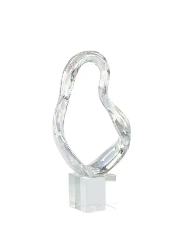 John-Richard Collection Prismatic Loop on Crystal Base Sculpture | Thumbnail 1 John-Richard Collection Prismatic Loop on Crystal Base Sculpture | Thumbnail 1