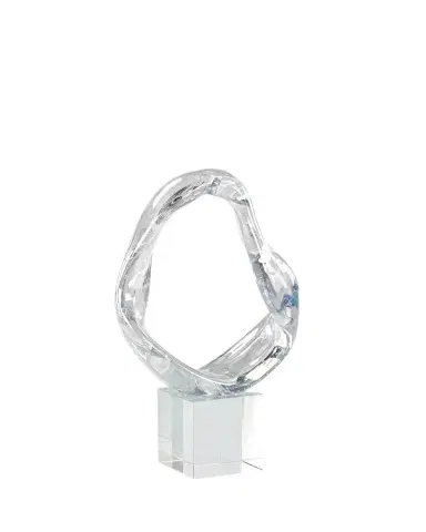 John-Richard Collection Prismatic Loop on Crystal Base Sculpture | Thumbnail 1 John-Richard Collection Prismatic Loop on Crystal Base Sculpture | Thumbnail 1
