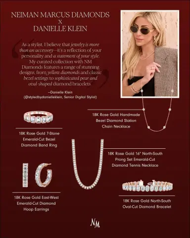 Neiman Marcus Diamonds x Danielle Klein 18K Gold East-West Emerald-Cut Diamond Hoop Earrings, 1"Dia., 6.60tcw | Thumbnail 2 Neiman Marcus Diamonds x Danielle Klein 18K Gold East-West Emerald-Cut Diamond Hoop Earrings, 1"Dia., 6.60tcw | Thumbnail 2