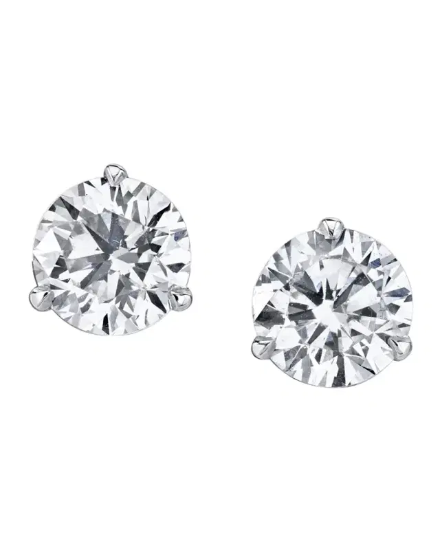 18K White Gold Martini Diamond Stud Earrings, 2.00tcw, 0.26"L / 0.26"W 18K White Gold Martini Diamond Stud Earrings, 2.00tcw, 0.26"L / 0.26"W