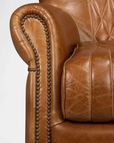 Sarreid Bugatti Leather Swivel Chair | Thumbnail 3 Sarreid Bugatti Leather Swivel Chair | Thumbnail 3