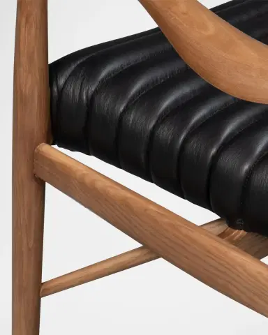 Sarreid Singletary Leather Chair | Thumbnail 4 Sarreid Singletary Leather Chair | Thumbnail 4