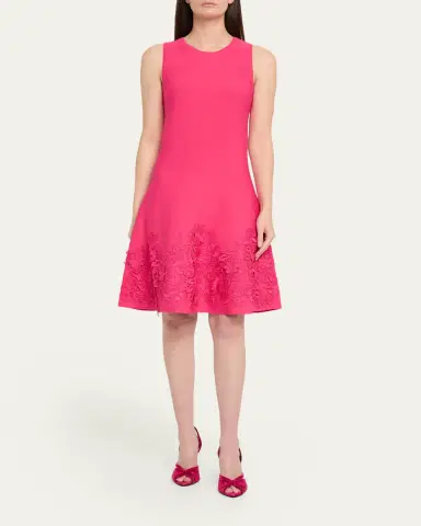 Rickie Freeman for Teri Jon Sleeveless Lace-Trim Knit Dress | Thumbnail 2 Rickie Freeman for Teri Jon Sleeveless Lace-Trim Knit Dress | Thumbnail 2