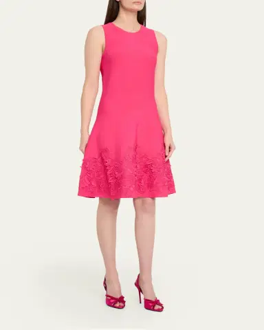 Rickie Freeman for Teri Jon Sleeveless Lace-Trim Knit Dress | Thumbnail 4 Rickie Freeman for Teri Jon Sleeveless Lace-Trim Knit Dress | Thumbnail 4