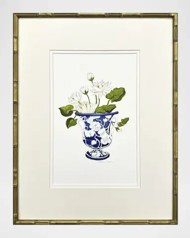 Paragon Decors "Blue and White II" Hand-Embellished Giclees | Thumbnail 2 Paragon Decors "Blue and White II" Hand-Embellished Giclees | Thumbnail 2