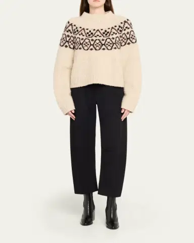Nili Lotan Shon Wool Barrel-Leg Ankle Pants | Thumbnail 2 Nili Lotan Shon Wool Barrel-Leg Ankle Pants | Thumbnail 2