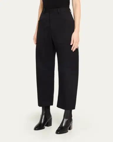 Nili Lotan Shon Wool Barrel-Leg Ankle Pants | Thumbnail 4 Nili Lotan Shon Wool Barrel-Leg Ankle Pants | Thumbnail 4