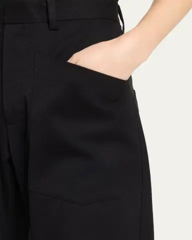 Nili Lotan Shon Wool Barrel-Leg Ankle Pants | Thumbnail 5 Nili Lotan Shon Wool Barrel-Leg Ankle Pants | Thumbnail 5