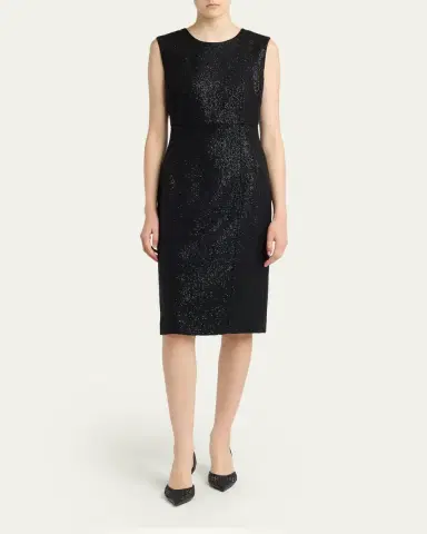 Kiton Sequined Sleeveless Sheath Dress | Thumbnail 2 Kiton Sequined Sleeveless Sheath Dress | Thumbnail 2
