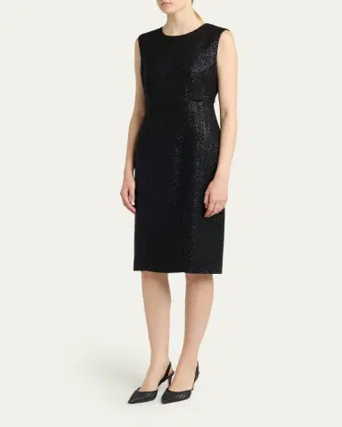 Kiton Sequined Sleeveless Sheath Dress | Thumbnail 4 Kiton Sequined Sleeveless Sheath Dress | Thumbnail 4
