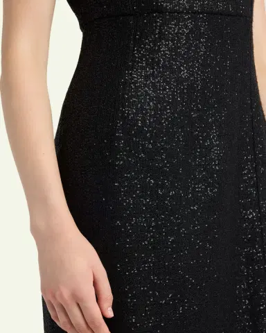Kiton Sequined Sleeveless Sheath Dress | Thumbnail 5 Kiton Sequined Sleeveless Sheath Dress | Thumbnail 5