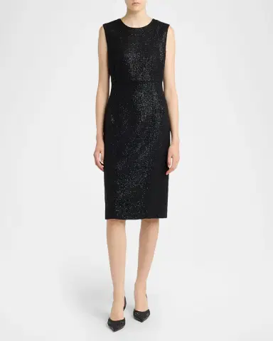 Kiton Sequined Sleeveless Sheath Dress | Thumbnail 6 Kiton Sequined Sleeveless Sheath Dress | Thumbnail 6