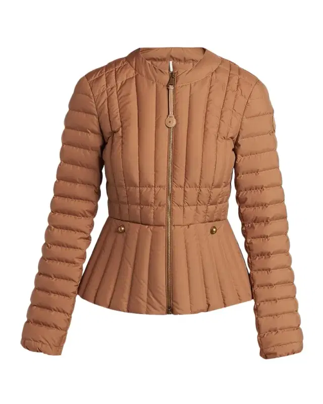 Menthe Vertical-Quilted Short Down Jacket Menthe Vertical-Quilted Short Down Jacket