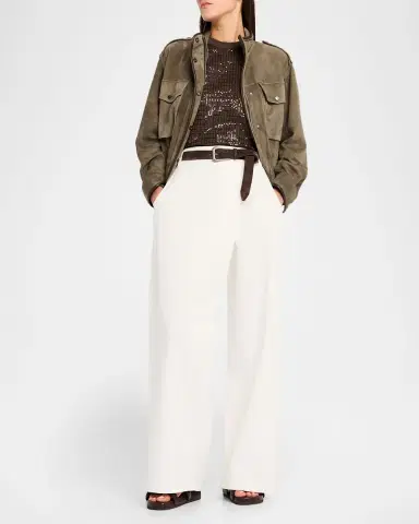 Brunello Cucinelli Sequined Jersey Stretch Tank Top | Thumbnail 2 Brunello Cucinelli Sequined Jersey Stretch Tank Top | Thumbnail 2