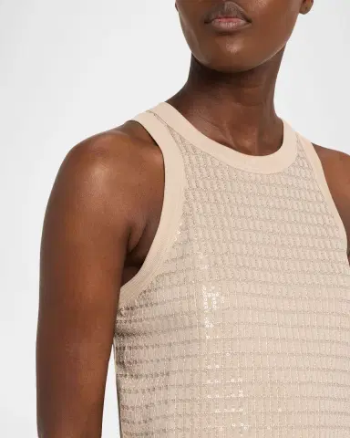 Brunello Cucinelli Sequined Jersey Stretch Tank Top | Thumbnail 9 Brunello Cucinelli Sequined Jersey Stretch Tank Top | Thumbnail 9