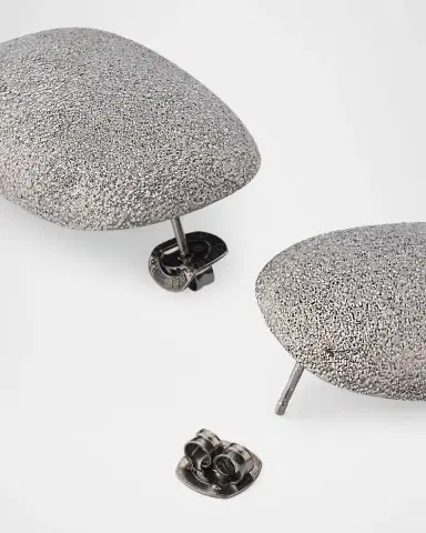 Brunello Cucinelli Sterling Silver Shimmer Earrings | Thumbnail 4 Brunello Cucinelli Sterling Silver Shimmer Earrings | Thumbnail 4