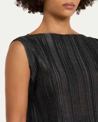 Giorgio Armani Plisse Jersey Sleeveless Top | Thumbnail 5 Giorgio Armani Plisse Jersey Sleeveless Top | Thumbnail 5