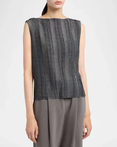 Giorgio Armani Plisse Jersey Sleeveless Top | Thumbnail 8 Giorgio Armani Plisse Jersey Sleeveless Top | Thumbnail 8