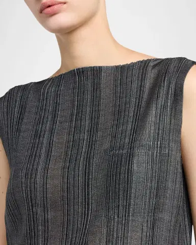 Giorgio Armani Plisse Jersey Sleeveless Top | Thumbnail 9 Giorgio Armani Plisse Jersey Sleeveless Top | Thumbnail 9