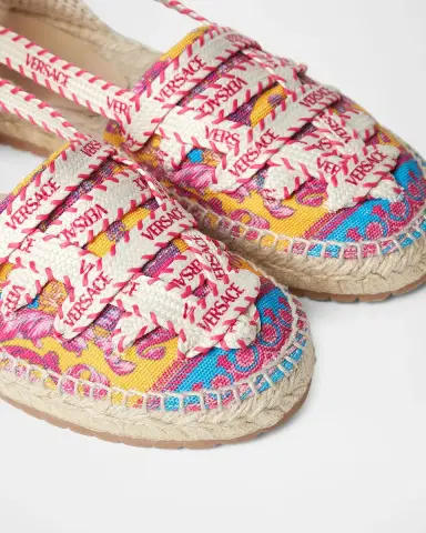 Versace Girl's Electric Barocco Espadrilles, Kids | Thumbnail 2 Versace Girl's Electric Barocco Espadrilles, Kids | Thumbnail 2