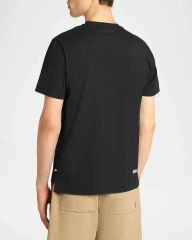 Moncler Men's Cotton Logo Coordinates T-Shirt | Thumbnail 3 Moncler Men's Cotton Logo Coordinates T-Shirt | Thumbnail 3