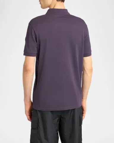 Moncler Men's Split Logo Cotton Polo Shirt | Thumbnail 3 Moncler Men's Split Logo Cotton Polo Shirt | Thumbnail 3