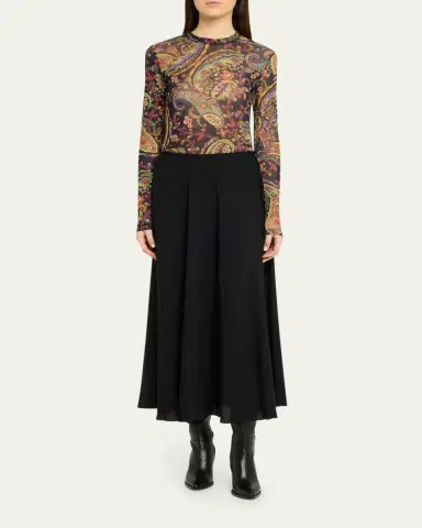 Etro Paisley Mesh Long-Sleeve Top | Thumbnail 2 Etro Paisley Mesh Long-Sleeve Top | Thumbnail 2