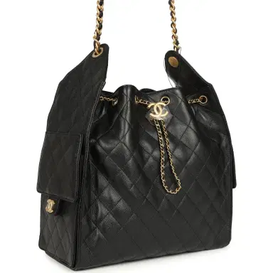 Chanel Chanel Medium 25 Hobo Bag Black Caviar Antique Gold Hardware | Thumbnail 2 Chanel Chanel Medium 25 Hobo Bag Black Caviar Antique Gold Hardware | Thumbnail 2