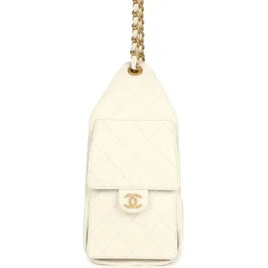 Chanel Chanel Small 25 Hobo Bag White Caviar Antique Gold Hardware | Thumbnail 4 Chanel Chanel Small 25 Hobo Bag White Caviar Antique Gold Hardware | Thumbnail 4