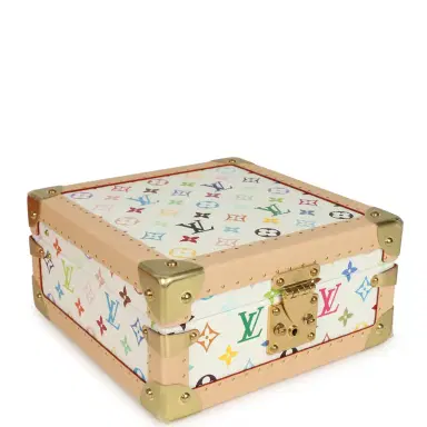 Louis Vuitton Louis Vuitton x Takashi Murakami Coffret Joaillerie White Monogram Multicolored Gold Hardware | Thumbnail 7 Louis Vuitton Louis Vuitton x Takashi Murakami Coffret Joaillerie White Monogram Multicolored Gold Hardware | Thumbnail 7