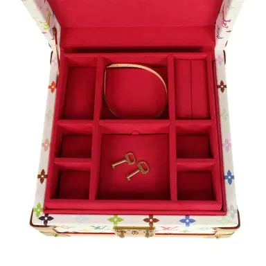 Louis Vuitton Louis Vuitton x Takashi Murakami Coffret Joaillerie White Monogram Multicolored Gold Hardware | Thumbnail 10 Louis Vuitton Louis Vuitton x Takashi Murakami Coffret Joaillerie White Monogram Multicolored Gold Hardware | Thumbnail 10