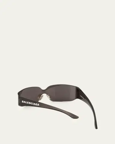 Balenciaga Men's Bb0421s-001 Mono Nylon Square Sunglasses | Thumbnail 2 Balenciaga Men's Bb0421s-001 Mono Nylon Square Sunglasses | Thumbnail 2