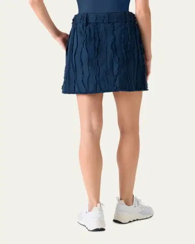 Akris punto Fringe Wave Cotton Jacquard Belted Mini Skirt | Thumbnail 3 Akris punto Fringe Wave Cotton Jacquard Belted Mini Skirt | Thumbnail 3