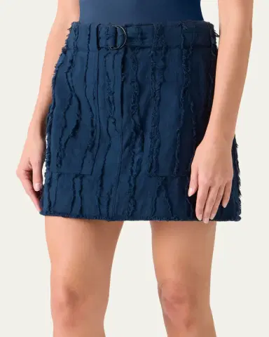 Akris punto Fringe Wave Cotton Jacquard Belted Mini Skirt | Thumbnail 5 Akris punto Fringe Wave Cotton Jacquard Belted Mini Skirt | Thumbnail 5