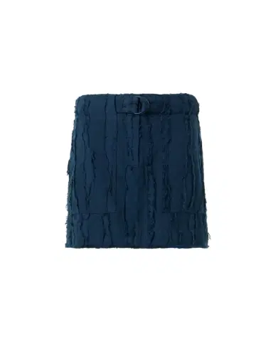 Akris punto Fringe Wave Cotton Jacquard Belted Mini Skirt | Thumbnail 1 Akris punto Fringe Wave Cotton Jacquard Belted Mini Skirt | Thumbnail 1