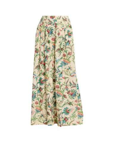 Etro Pleated Floral Cotton Maxi Circle Skirt | Thumbnail 1 Etro Pleated Floral Cotton Maxi Circle Skirt | Thumbnail 1