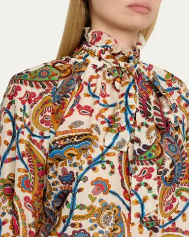 Etro Paisley Ruffle Long-Sleeve Blouse | Thumbnail 5 Etro Paisley Ruffle Long-Sleeve Blouse | Thumbnail 5